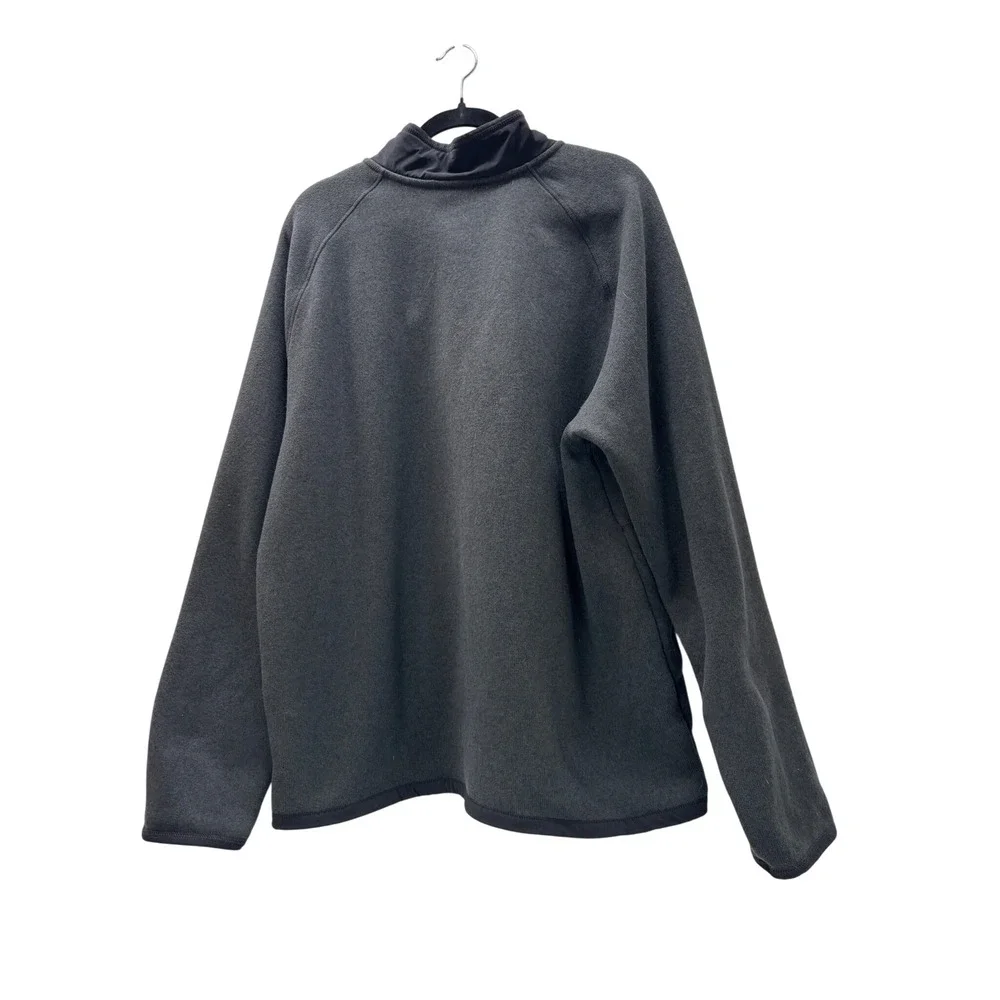 The North Face Mens Full Zip Fleece Jacket Charcoal Gray Mock Neck XL